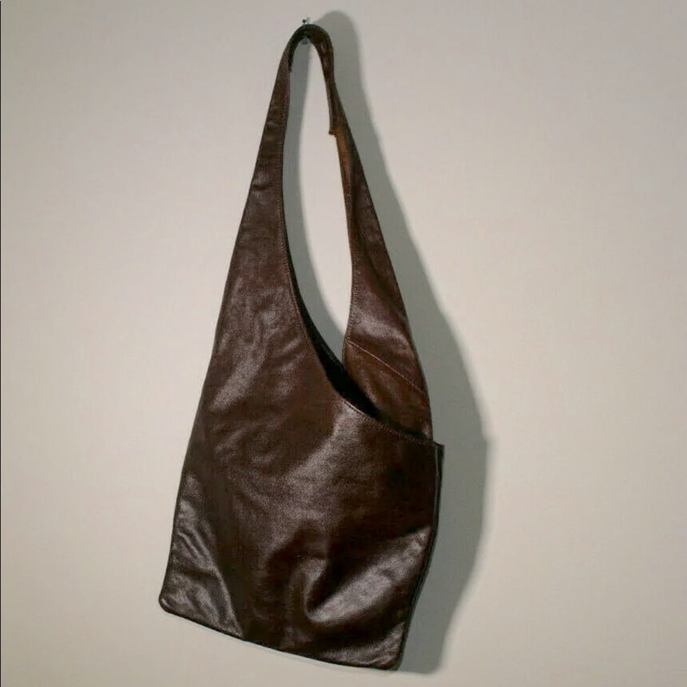Brown leather purse